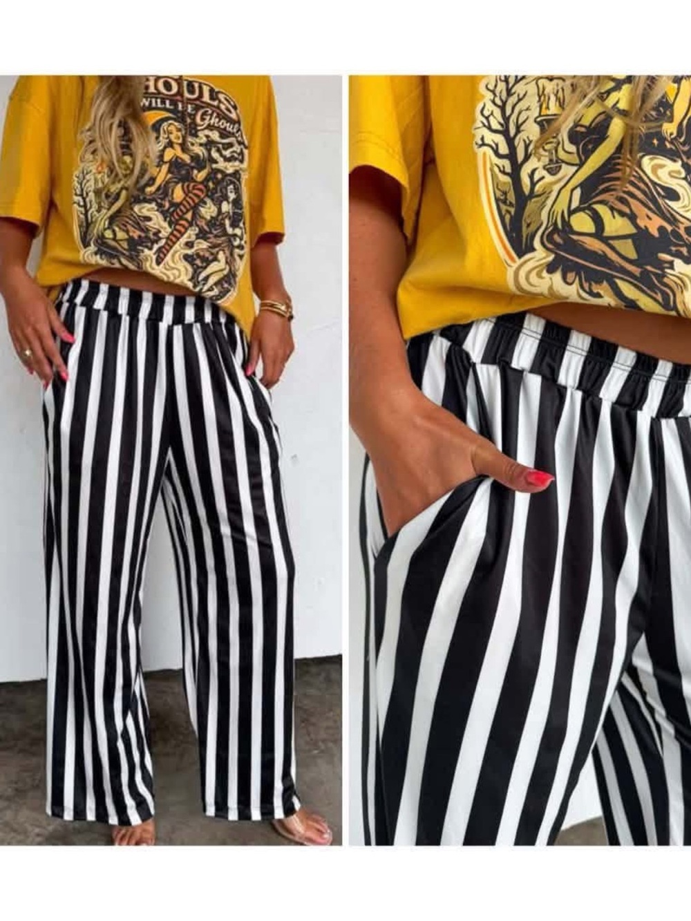 Striped Pants - Black & White